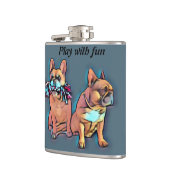Flasques Bouledogue français deux amis (Gauche)