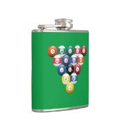 Flasques Boules de billard en rack (Droite)