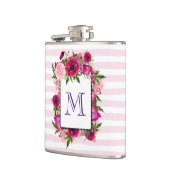 Flasques Bouquet de fleurs roses et coquelicots sur bandes  (Gauche)