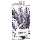 Flasques Bouquet de lavande aquarelle personnalisé (Droite)