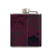 Flasques Bourgogne et noir Jardin sombre Mariage de glam go (Dos)