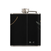 Flasques Bouteille moderne Eucalyptus à feuilles noires (Dos)