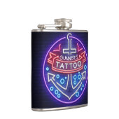 Flasques Boutique de tatouage personnalisée Style néon naut (Droite)