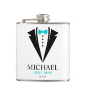 Flasques Bow Cravate Tuxedo "Best Man" Personnalisé (Devant)