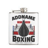 Flasques Boxe Anneau AJOUTER NOM Boxer Gym Speed Sac (Devant)