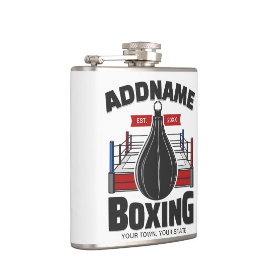 Flasques Boxe Anneau AJOUTER NOM Boxer Gym Speed Sac (Droite)