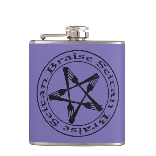 Flasques Braise Seitan Vegan Pentagram (dark version) (Devant)