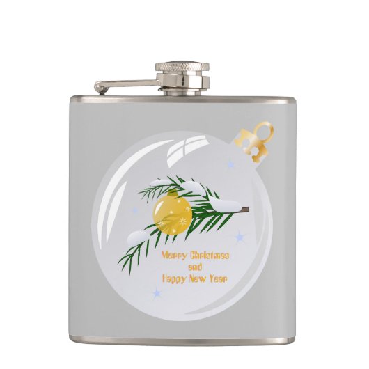 Flasques Branche de Noël décorée en bauble (Devant)