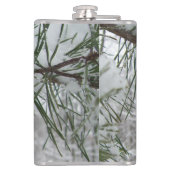 Flasques Branche des pins neigeux Photographie de la nature (Dos)