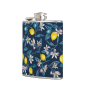 Flasques Branches de citron avec fleurs et fruits sur le bl (Gauche)