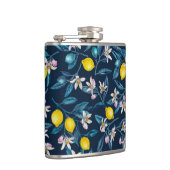 Flasques Branches de citron avec fleurs et fruits sur le bl (Droite)