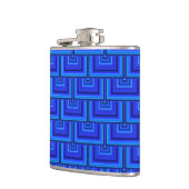 Flasques Brayures bleues carré motif (Gauche)