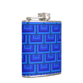 Flasques Brayures bleues carré motif (Droite)