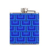 Flasques Brayures bleues carré motif (Dos)