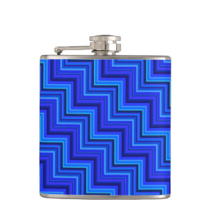 Flasques Brayures bleues escaliers motif