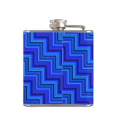 Flasques Brayures bleues escaliers motif (Dos)