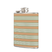 Flasques Brayures vert olive et blanc motif avec bronze (Gauche)