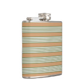 Flasques Brayures vert olive et blanc motif avec bronze (Droite)