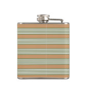 Flasques Brayures vert olive et blanc motif avec bronze (Dos)