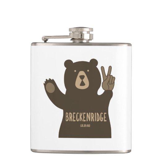 Flasques Breckenridge Colorado Ours de Paix (Devant)