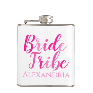 Flasques Bribe Tribe Bachelorette Party Hot rose