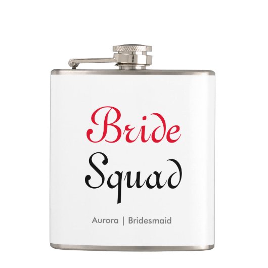 Flasques Bride Bachelorette Brigade Personnalisée (Devant)