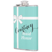 Flasques BRIDE & Bridesmaid Turquoise mariée d'honneur (Gauche)