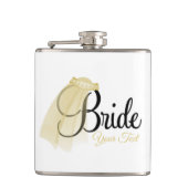Flasques Bride Flask, 6 oz. Flèche de hanche (Devant)