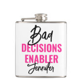 Flasques Bride’s Bad Decision Enabler Bachelorette Party (Devant)
