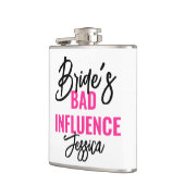 Flasques Bride’s Bad Influence Custom Bachelorette Party (Gauche)