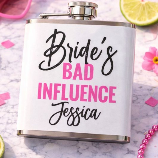 Flasques Bride’s Bad Influence Custom Bachelorette Party