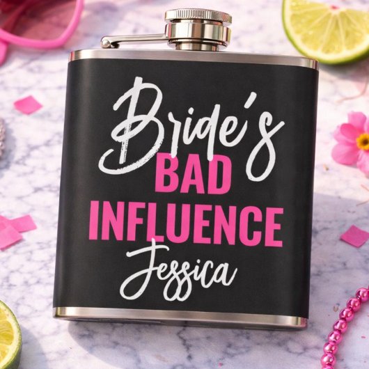 Flasques Bride’s Bad Influence Custom Bachelorette Party