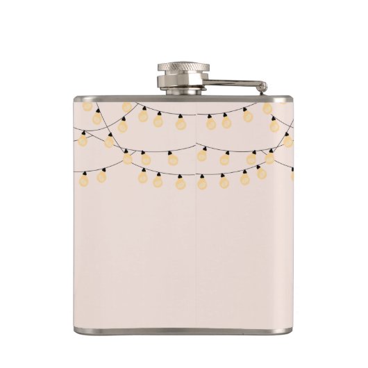 Flasques Bridesmaid Blush rose moderne Script (Dos)