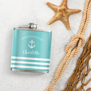 Flasques Bridesmaid Nautique Personnalisée