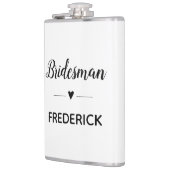 Flasques Bridesman Mariage minimaliste personnalisé (Gauche)