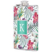 Flasques Bright Tropical Floral avec Monogramme (Gauche)