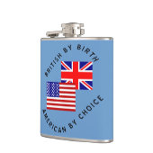 Flasques British by Birth American par Choice Black Text (Gauche)