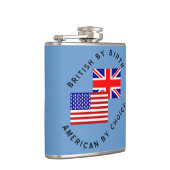 Flasques British by Birth American par Choice Black Text (Droite)