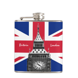 Flasques British Flag & Big Ben - Londres, Royaume-Uni/fans