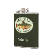 Flasques Brook Trout Bum Pêche aux mouches humoristique (Gauche)