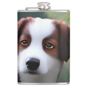 Flasques Bruce The Border Collie Puppy, Hip Flask (Devant)