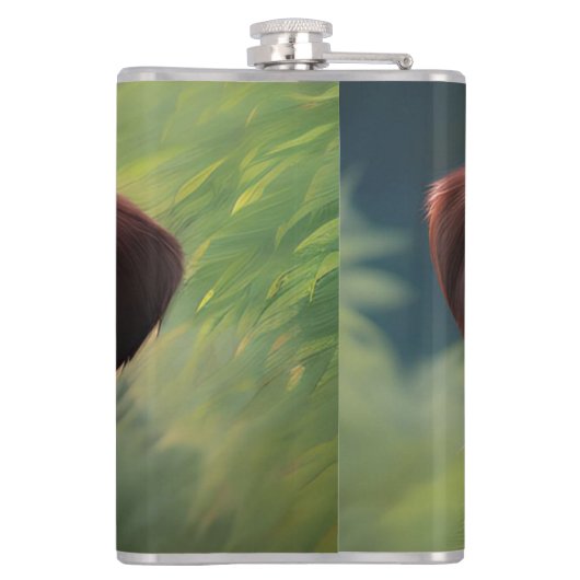 Flasques Bruce The Border Collie Puppy, Hip Flask (Dos)