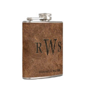 Flasques Brun rustique de Buffalo de cuir de Faux de (Droite)