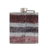 Flasques brun tricot rayures style vintage design amusant (Dos)