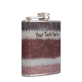 Flasques brun tricot rayures style vintage design amusant (Droite)