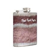 Flasques brun tricot rayures style vintage design amusant (Droite)