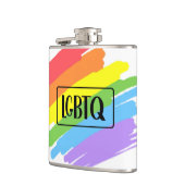 Flasques Brushstrokes LGBTQ Arc-en-ciel (Gauche)