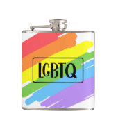 Flasques Brushstrokes LGBTQ Arc-en-ciel (Devant)