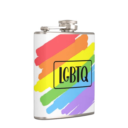 Flasques Brushstrokes LGBTQ Arc-en-ciel (Droite)