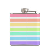 Flasques Bubblegum arc-en-ciel et bandes blanches (Dos)